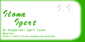ilona igert business card